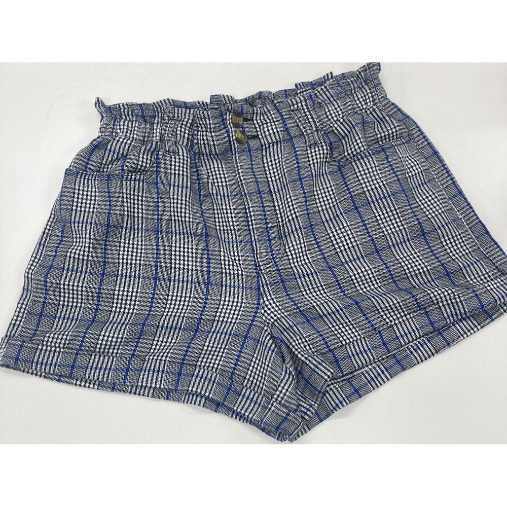 American Eagle Plaid pull on High Waist Shorts Size 14